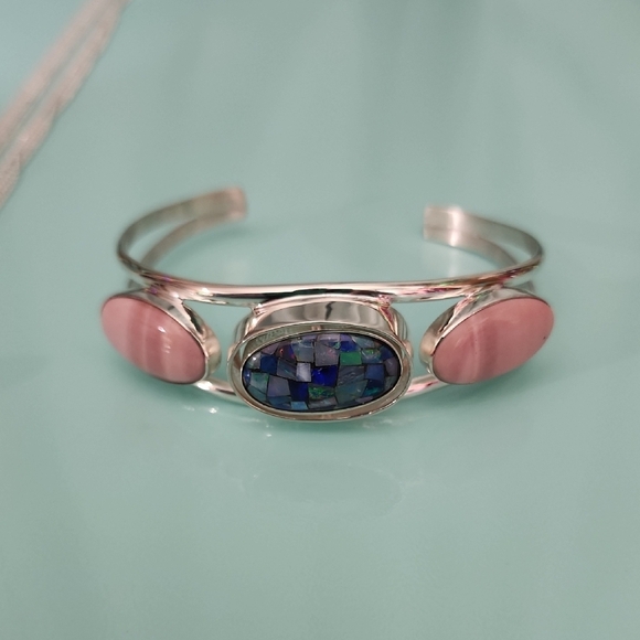 Jay King DTR .925 Sterling Silver Necklace & Reversible Cuff Bracelet - Picture 3 of 10